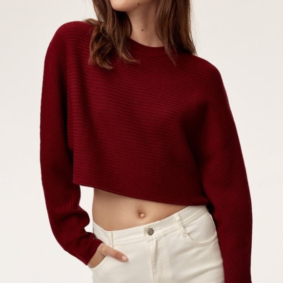 Aritzia wilfred free crop sweater - Picture 1 of 2